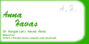 anna havas business card